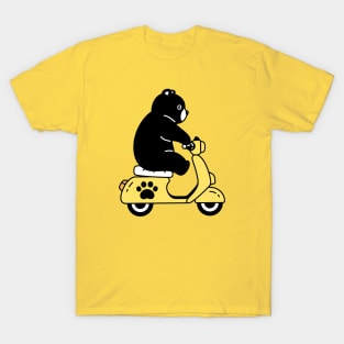 Cute Bear On Motorcycle T-Shirt